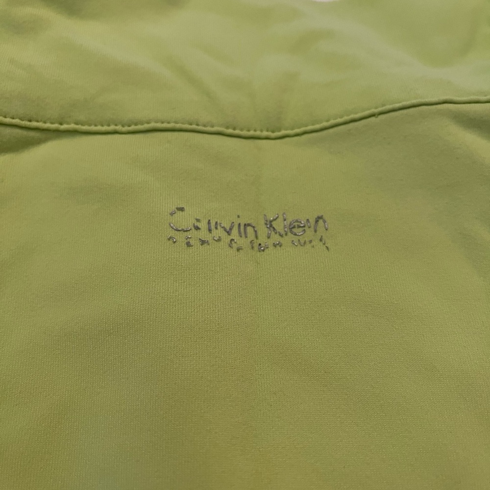 Calvin Klein/women’s zipper jacket, lime green,size M - Picture 4 of 6